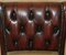 Vintage Chesterfield Hardwood Oxbood Leather Dining Chairs, Set of 6 5