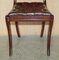 Vintage Chesterfield Hardwood Oxbood Leather Dining Chairs, Set of 6, Image 9