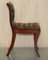 Vintage Chesterfield Hardwood Oxbood Leather Dining Chairs, Set of 6, Image 16