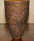 Large Ornately Hand Carved Wooden Vase 14