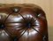 Poggiapiedi Chesterfield in pelle marrone di George Smith, Immagine 9