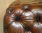 Brown Leather Chesterfield Footstool Ottoman from George Smith 6