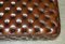 Brown Leather Chesterfield Footstool Ottoman from George Smith 14
