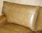 Full Scroll Arm Cushion Back Brown Leather Sofa, Image 4