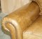 Full Scroll Arm Cushion Back Brown Leather Sofa 5