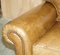 Full Scroll Arm Cushion Back Brown Leather Sofa, Image 5