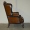 Brown Leather Chesterfield Wingback Armchairs by William Morris, Set of 2 17