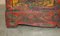 Vintage Chinese Red Dragons Painted Pagoda Top Wardrobe with Drawers, Image 13