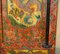Vintage Chinese Red Dragons Painted Pagoda Top Wardrobe with Drawers 10