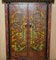 Vintage Chinese Red Dragons Painted Pagoda Top Wardrobe with Drawers, Image 4