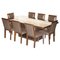 American Hardwood Dining Table & Chairs from Kesterport, Set of 9, Image 1
