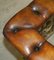 Antique Club Fender with Brown Leather Chesterfield Seats 14