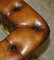 Antique Club Fender with Brown Leather Chesterfield Seats 16