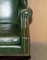 Sedia da regista girevole Captains Wingback vintage in pelle verde, Immagine 11