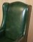 Sedia da regista girevole Captains Wingback vintage in pelle verde, Immagine 4