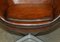 Chaise Egg Chair Vintage en Cuir Marron Whisky dans le style de Fritz Hansen 10