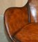 Chaise Egg Chair Vintage en Cuir Marron Whisky dans le style de Fritz Hansen 8