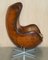 Chaise Egg Chair Vintage en Cuir Marron Whisky dans le style de Fritz Hansen 14