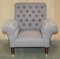 Grey Butterfly Chesterfield Armchair 4