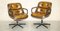 Vintage Brown Leather Office Chairs attributed to Charles for Pollock 2