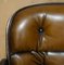 Vintage Brown Leather Office Chairs attributed to Charles for Pollock 6