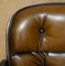 Vintage Brown Leather Office Chairs attributed to Charles for Pollock, Image 6