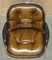 Vintage Brown Leather Office Chairs attributed to Charles for Pollock, Image 11