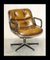 Vintage Brown Leather Office Chairs attributed to Charles for Pollock, Image 3