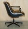 Vintage Brown Leather Office Chairs attributed to Charles for Pollock 12