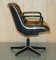 Vintage Brown Leather Office Chairs attributed to Charles for Pollock 17