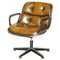 Vintage Brown Leather Office Chairs attributed to Charles for Pollock, Image 1