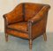 Brown Leather Armchairs from George Smith, Set of 2 2