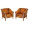 Brown Leather Armchairs from George Smith, Set of 2, Image 1