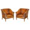 Fauteuils en Cuir Marron de George Smith, Set de 2 1