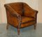 Brown Leather Armchairs from George Smith, Set of 2 13
