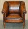 Brown Leather Armchairs from George Smith, Set of 2 3