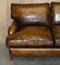 Brown Leather Signature Scroll Sofa by George Smith for Howard & Sons 3