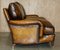 Brown Leather Signature Scroll Sofa by George Smith for Howard & Sons 18