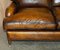 Brown Leather Signature Scroll Sofa by George Smith for Howard & Sons 5