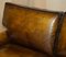 Braunes Signature Scroll Sofa aus Leder von George Smith für Howard & Sons 4