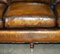 Brown Leather Signature Scroll Sofa by George Smith for Howard & Sons 10