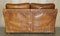 Sofá Mid-Century moderno vintage de cuero marrón de Roche Bobois, Imagen 19