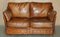 Vintage Mid-Century Modern Brown Leather Sofa from Roche Bobois 2