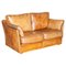 Vintage Mid-Century Modern Brown Leather Sofa from Roche Bobois, Image 1