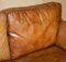 Sofá Mid-Century moderno vintage de cuero marrón de Roche Bobois, Imagen 11