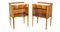 Serpentine Fronted Flamed Hardwood Side Tables, 1920s, Set of 2 1