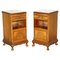 Burr Walnut Bedside Tables, Set of 2 2