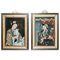 Chinese Artist, Ancestral Portraits, Hand Painted Glass, Set of 2, Image 1