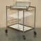 Art Deco French Mirrored Glass Chrome Tea Cake Trolly, 1920s 13