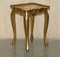 Nido de tres mesas veneciano florentino pintado a mano y dorado, años 30. Juego de 3, Imagen 18